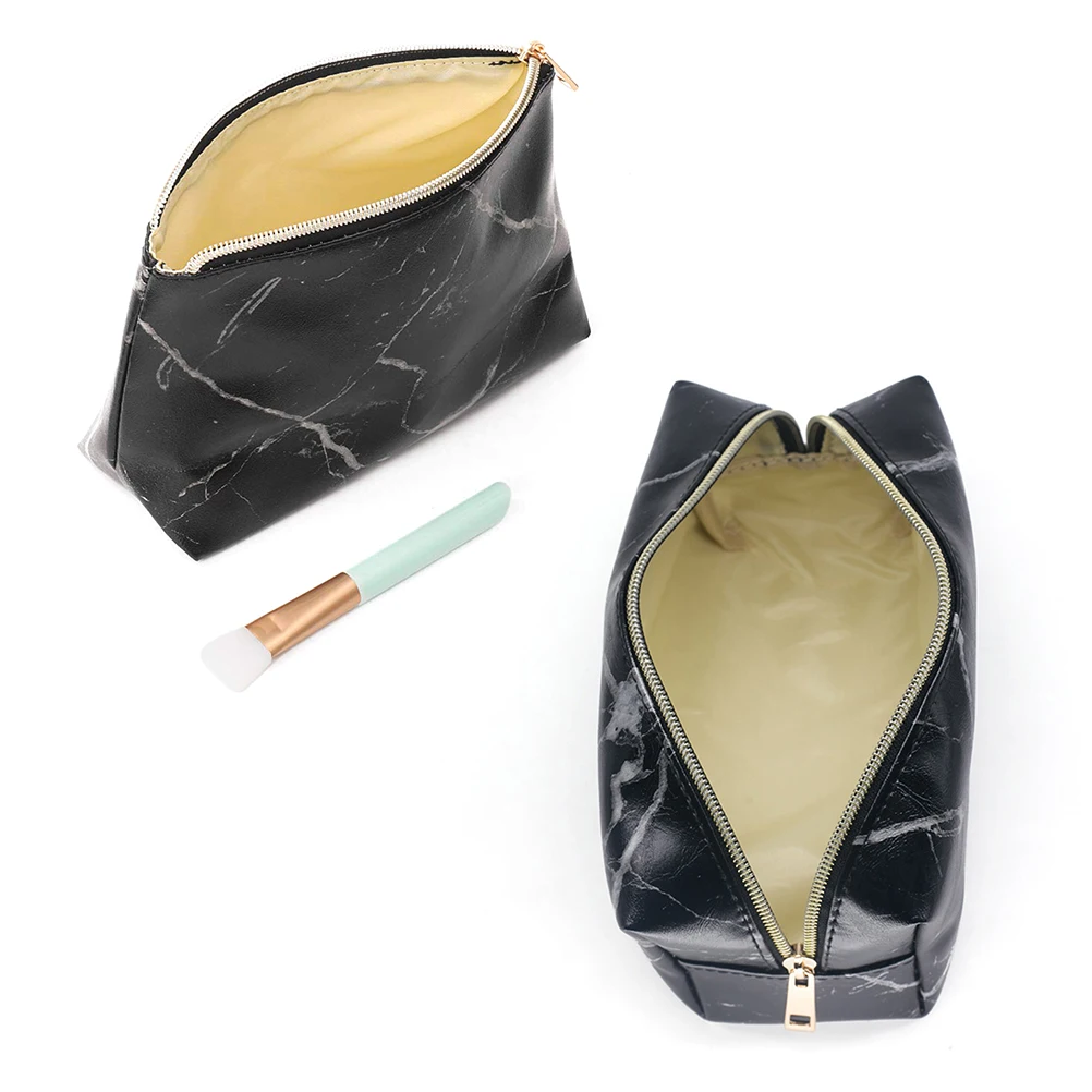 3Pcs/Set PU Leather Professional Makeup Organizer Portable Travel Cosmetic Bag Waterproof Toiletry Beauty Storage Case