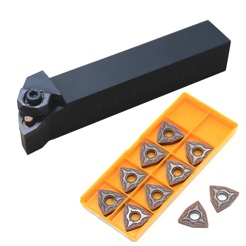 

10pcs WNMG080408 external holder MWLNR turning tool 1 piece carbide insert MWLNR2525M08 150mm