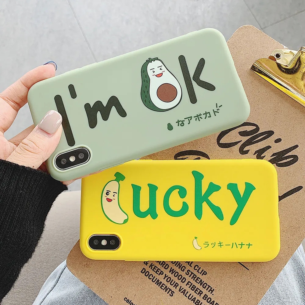KISSCASE Cute Avocado Banana Fruit Soft Silicone Case For Huawei Mate 20 Pro Honor 8X P20 P30 Lucky Letter Phone Coques |