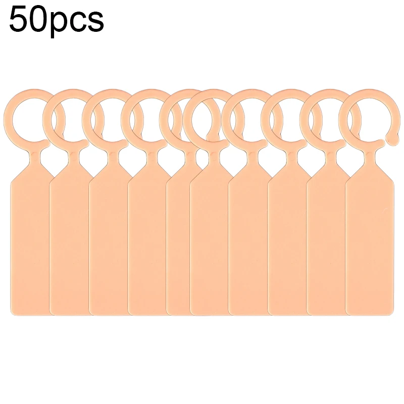 50PCS Plastic Plants Tags Nursery Garden Ring Label Pot Marker Stake Hanging Tags Greenhouse Bonsai Collar Tags