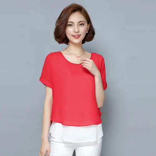 Tops T Shirt Women Short Sleeve Tshirt red 