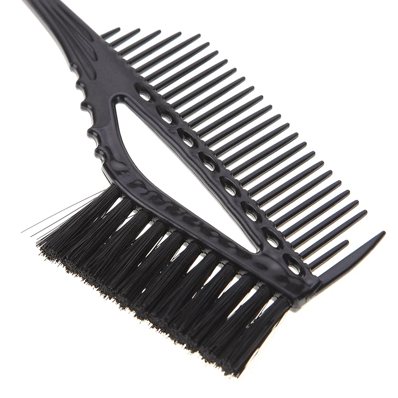 5Pcs Pro Black Plastic Hair Color Highlighting Dye Tint Brush Hair Section Comb Pro Salon Hairdressing Diy Styling Tools with Br