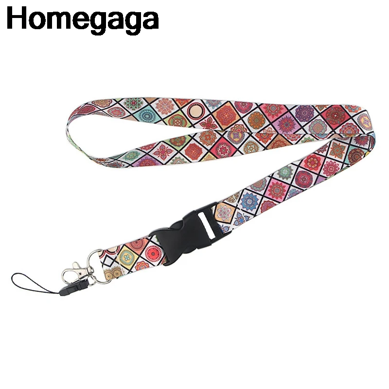 Homegaga винтажный узор Lanyards id Держатели для телефонов ожерелье аксессуар для ключей шеи ремни нагрудные опознавательные Значки для идентификации владельцев тесьма D2333