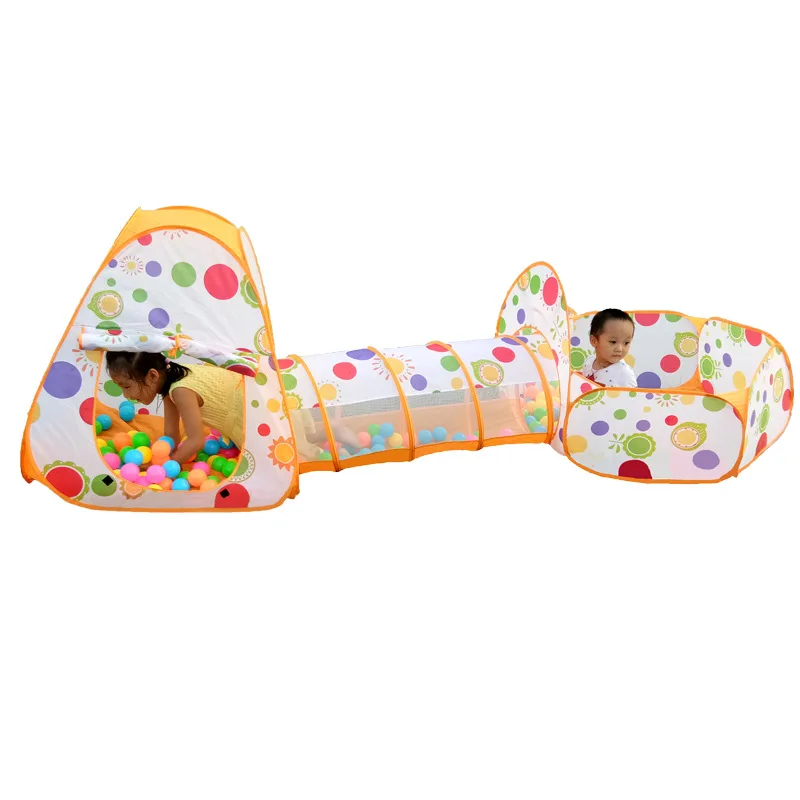 

KID'S Tent Game House Tunnel Three-in-One Set Play House Tent Three-piece Set Ocean Ball