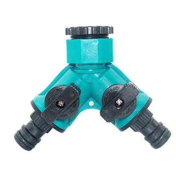

Two-way Water Flow Splitter With Quick Adapter Y Type Tap Connectors 1/2 and 3/4 inch Water Inlet Irrigation Tool
