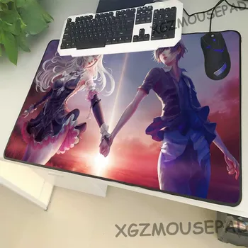 

XGZ 3D Anime Large Size Mouse Pad Lock Side Cartoon Cute Girl Love PC Table Mat Handsome Boy Printing Rubber Non-slip Friendship