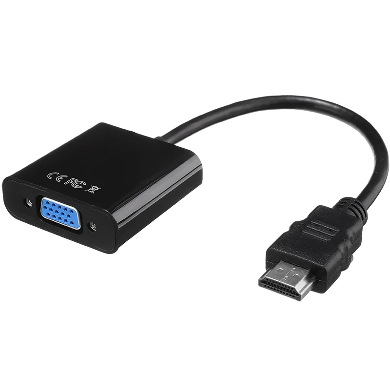 HDMI в VGA конвертер кабель адаптер Высокое качество HDMI штекер в VGA Famale адаптер 1080P цифро-аналоговый видео аудио для монитора