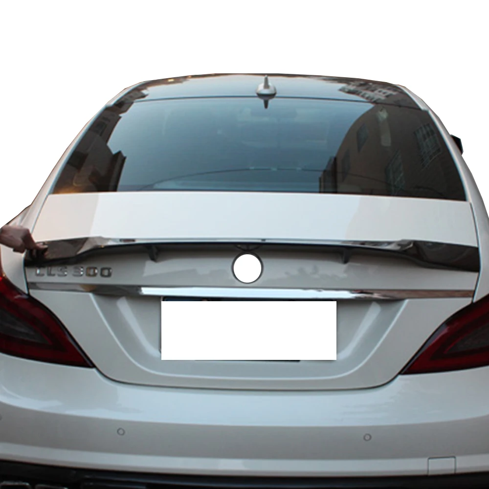 W218 R Стиль углеродного волокна задний багажник губы крыло спойлер для Benz W218 Cls-clss Cls300 Cls350 Cls500 Cls550 Cls63 Amg 12-16