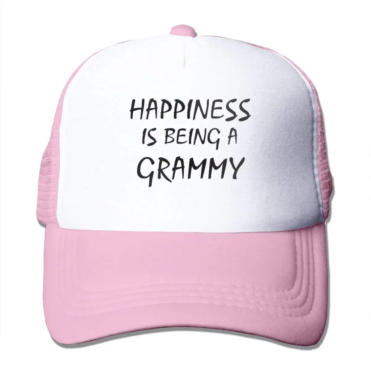 Happiness is Being A Grammy сетчатая Бейсболка унисекс Кепка в Стиле Дальнобойщика розового цвета