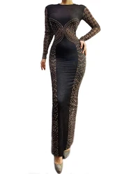 Anniversary Slim Ceremony Tradional Retro Festa Floral Robe De Soiree Evening Dress 2022 Gold Sequined  Black Long Dinner Gowns