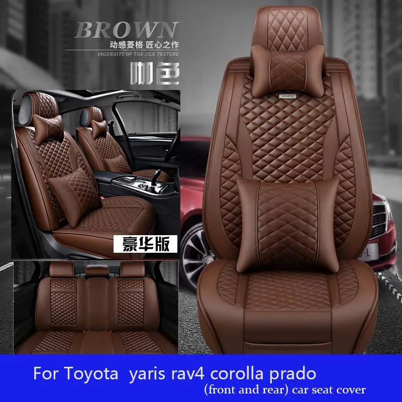 For toyota corolla rav4 yaris Leather Universal Car Seat Covers Auto