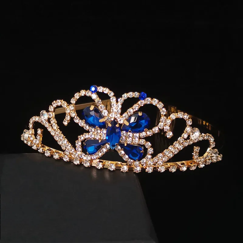 Новые ювелирные украшения с кристаллами в виде бабочки головной убор для девочек