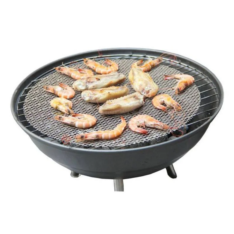 Non-Stick Barbecue Grilling Baking Mat Replacement Mesh Wire Net Pads Outdoor Activities Cook Reusable BBQ Liner Accessories