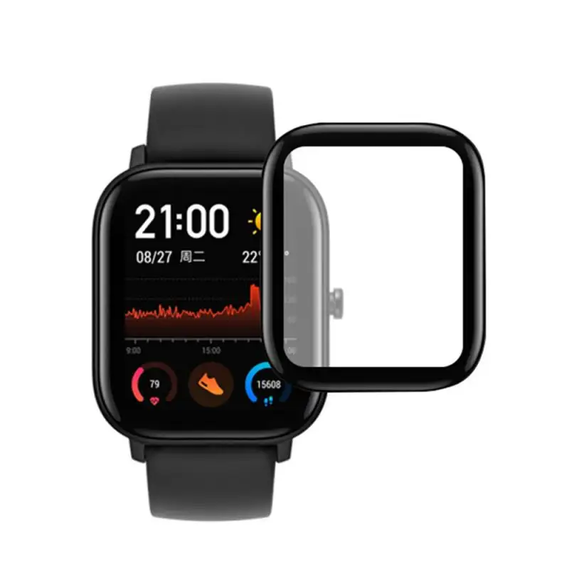Watch Protective Film Suitable For Huami Amazfit GTS PMMA+PC Soft 3D Curved Surface Bending LCD Screen Protector | Электроника