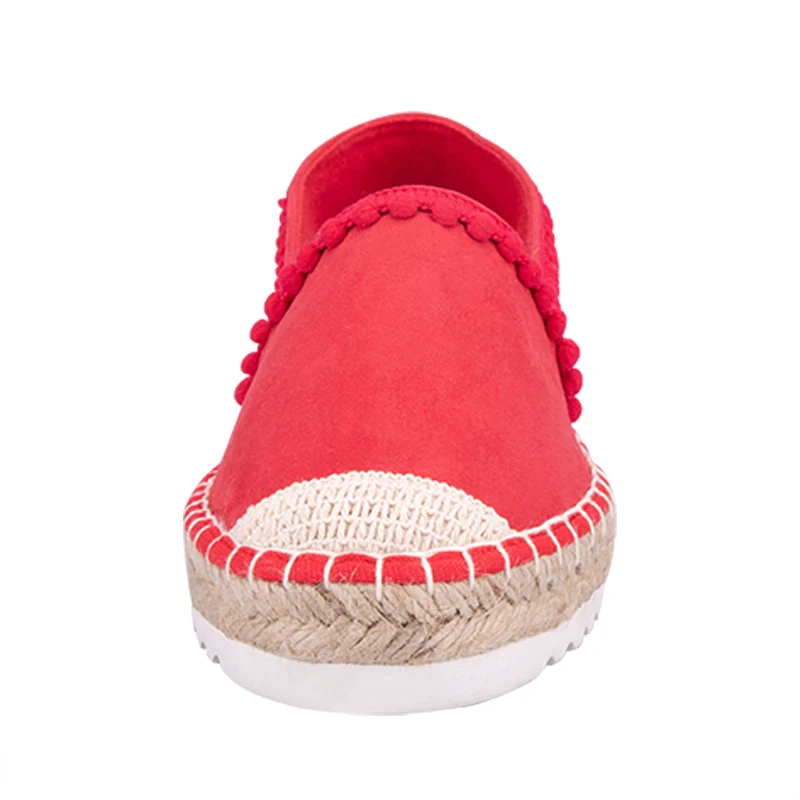 Женские эспадрильи на платформе без застежки с помпоном|Обувь каблука| |