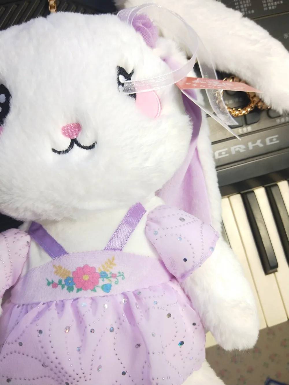 Новинка, Сумка с кроликом для девочки Kawai, Лолита, мягкая плюшевая игрушка, кукла на одно плечо, переносная сумка с жемчугом, рождественский подарок