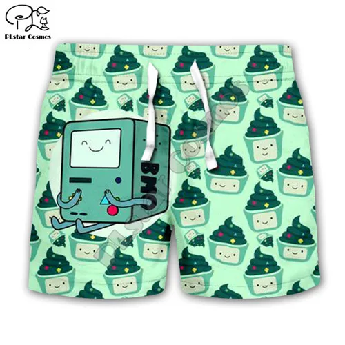 Детские толстовки с капюшоном Adventure Time Beemo футболка с 3d принтом kawaii куртка в стиле аниме/повседневные шорты/штаны с капюшоном в стиле Харадзюку - Цвет: kids casual shorts