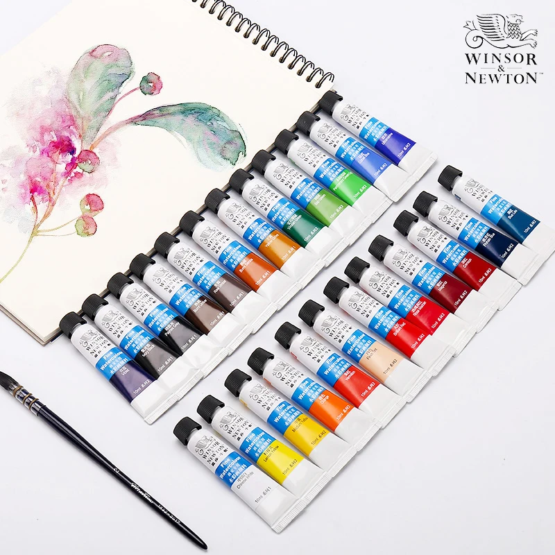 Günstige Winsor   Newton 12 18 24 Farbe Professionelle Aquarell Premium Wasser Farbe Pigment für Künstler Malerei Zeichnung kunst Liefert