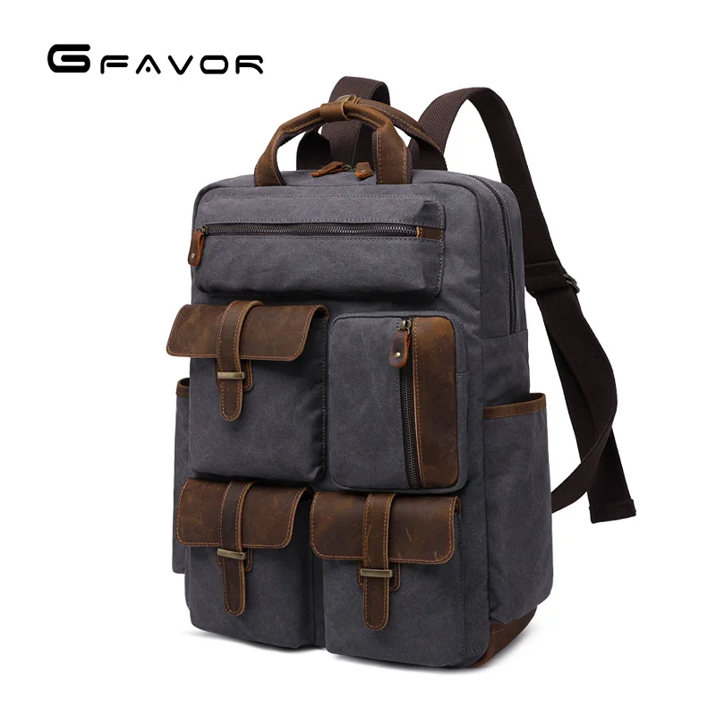

2020 New Style Men Backpack Outdoor Travel Retro Canvas Bag Men's Backpack Waterproof School Bag Backpack