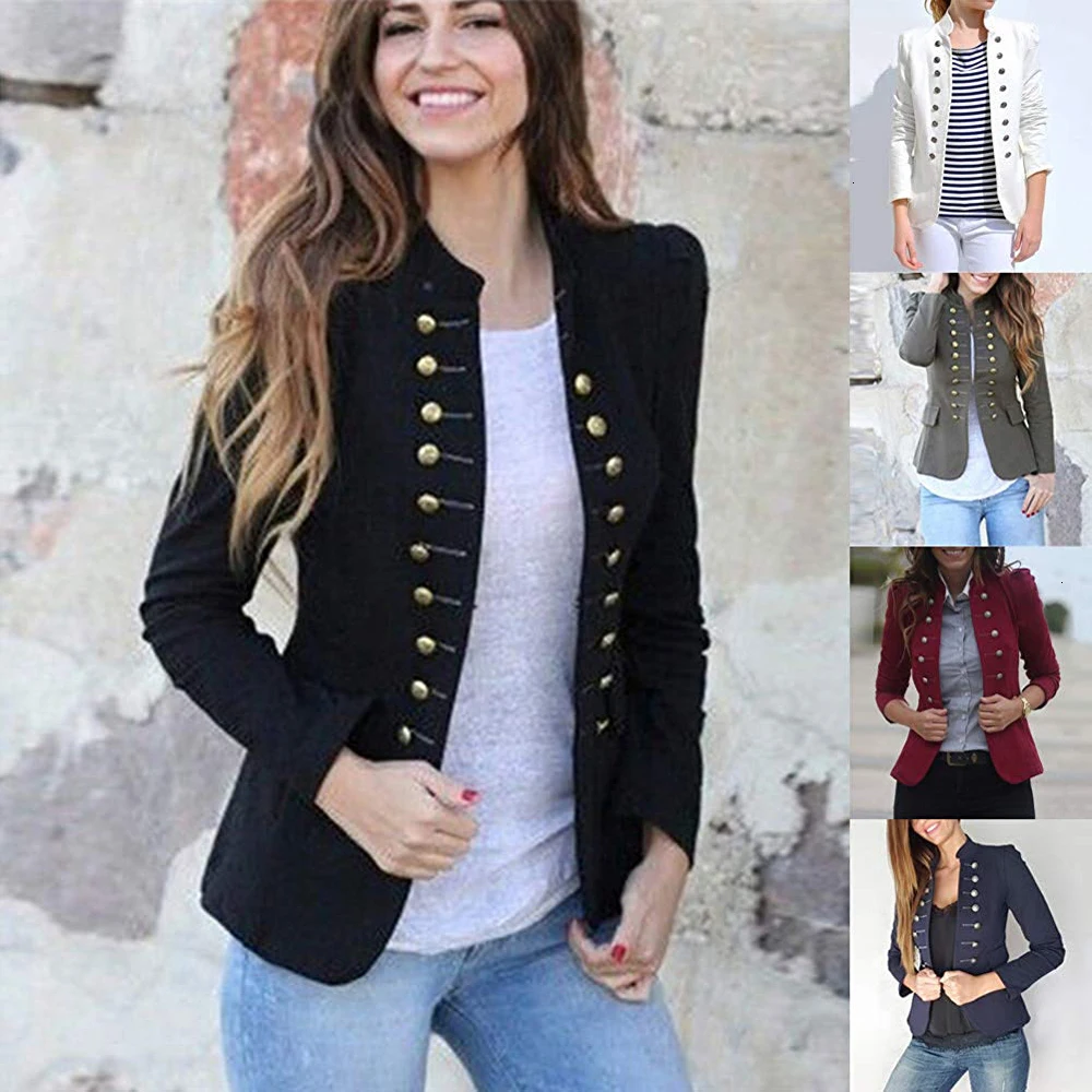 

Women Jacket Coat 2019 Autumn Fashion Short Coat High Quality Double-Breasted Outerwear Ladies Clothes Plus Size 5XL