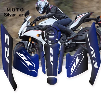 

3D motorcycle logo tank buffer protective sticker for YAMAHA YZFR3 YZF-R3 YZF R3 2019 2020 Tank Pad Sticker Protective Stickers