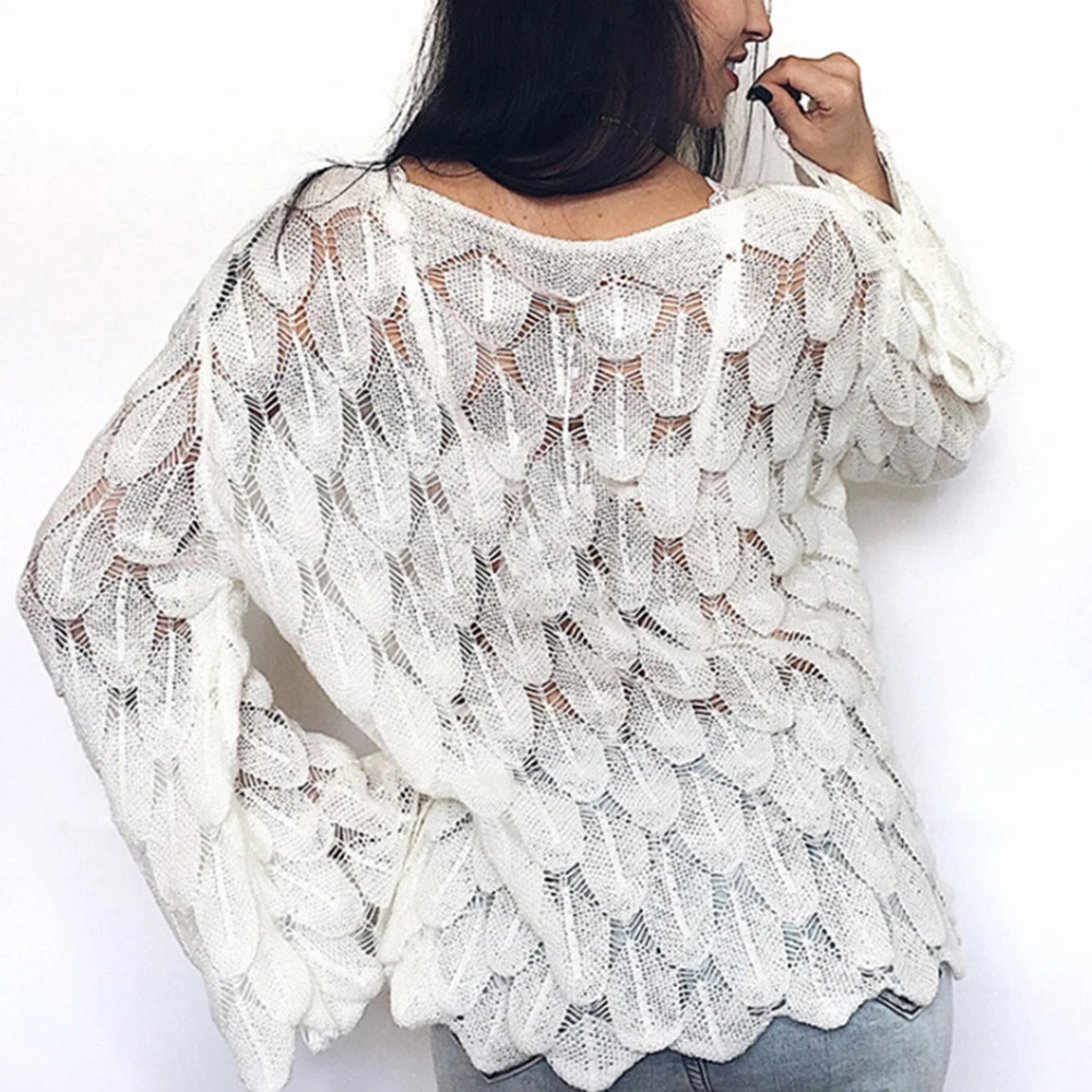 Роскошный вязаный пуловер с перьями сексуальный женский свитер вырезом лодочкой