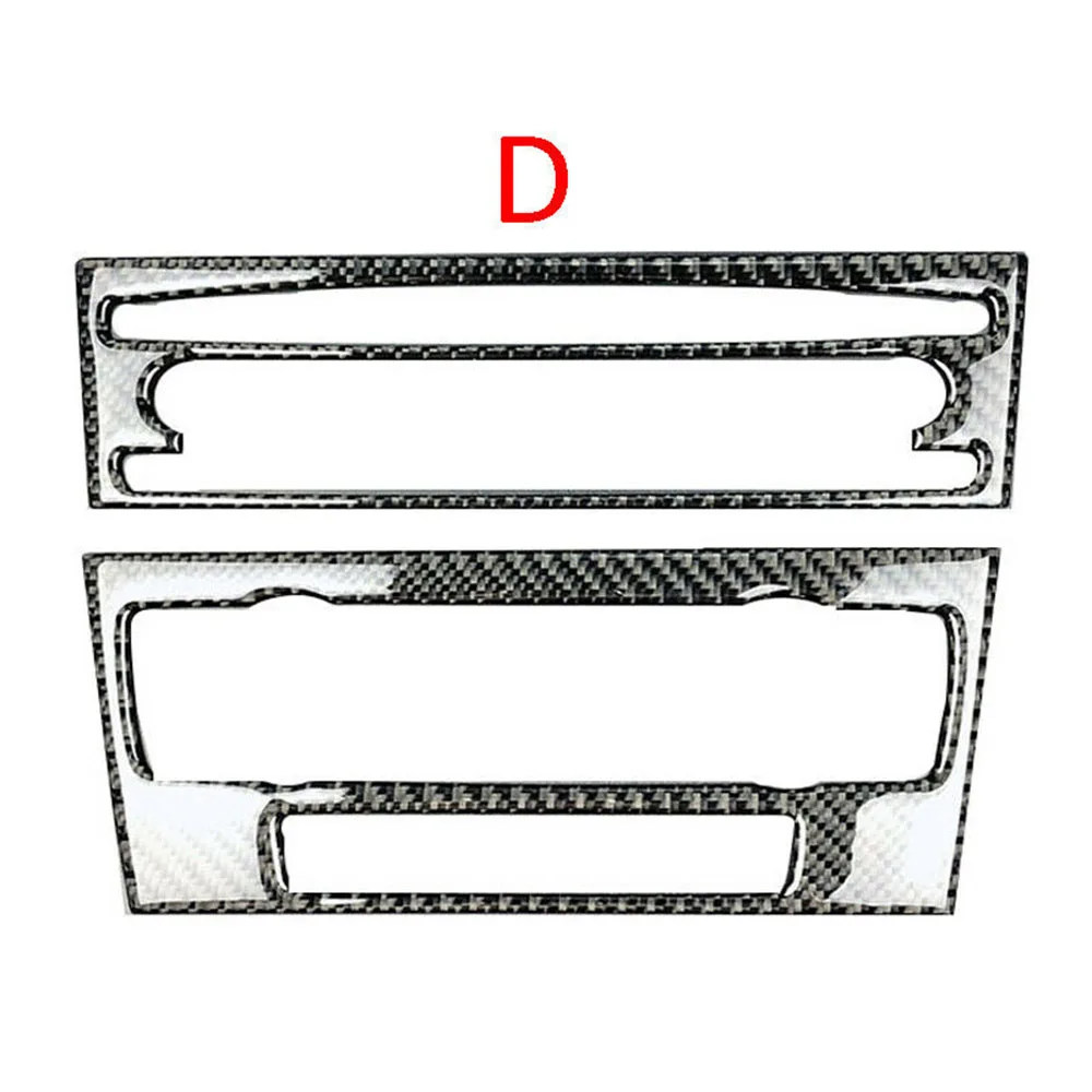 

For BMW 3 Series E90 E92 E93 2005-2012 2pcs auto CD Panel Decorative Cover Carbon Fiber Air Condition CD Panel Cover Trim black