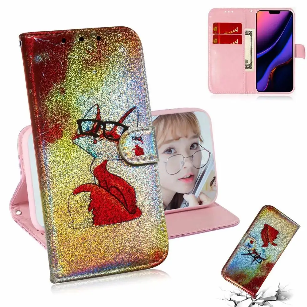 50 шт./лот, кожаный чехол с рисунком льва, лисы, кошки, панды, Тигра для samsung galaxy A10S/A30S/A50S/M30S/NOTE 9/S9 PLUS/S9