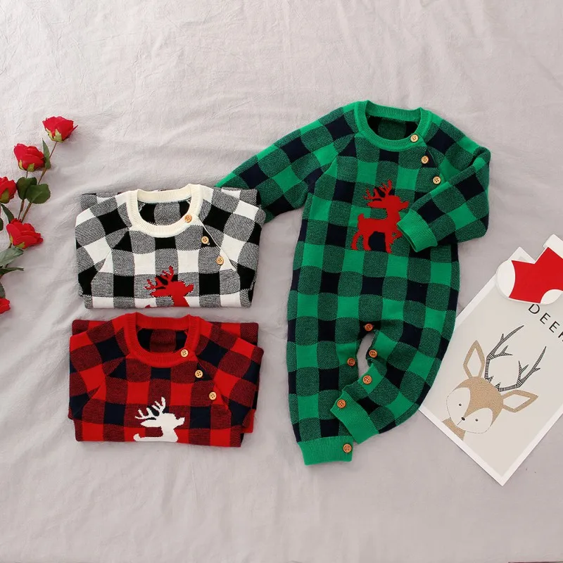 Рождественская Одежда для новорожденных мальчиков и девочек; Детский комбинезон; Детский Рождественский костюм; одежда для малышей 0-24 месяцев