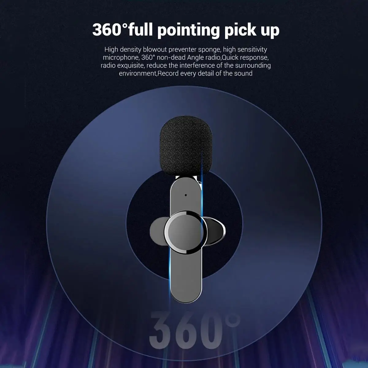 Wireless Lavalier Microphone Portable Audio Video Recording Mini Mic for iPhone Android Live Broadcast Gaming Phone Microfonoe 3 Wireless Lavalier Microphone Portable Audio Video Recording Mini Mic for iPhone Android Live Broadcast Gaming Phone Microfonoe 3