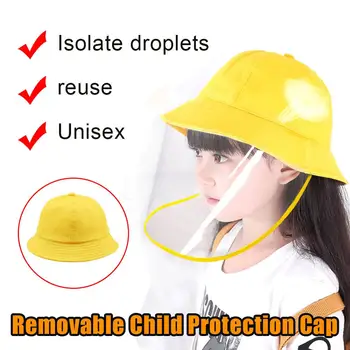 

3-10 Years Old Child Outdoor Fisherman Hat Cute Little Yellow Hat Removable Cap Protective Cap