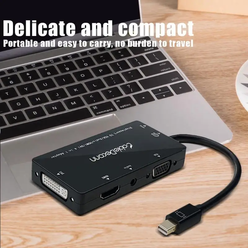 Кабель A0309 4 в 1 Мини DP штекер VGA/аудио/HDMI/DVI Женский сплиттер поддержка прямой доставки