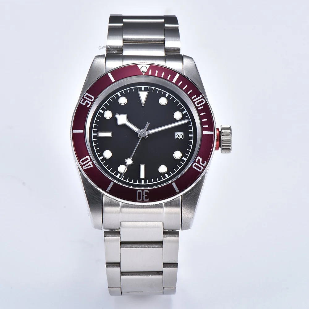 Schwarz Bay 41 мм часы мужские роскошные брендовые автоматические механические часы Военные Спортивные часы для плавания механические часы из нержавеющей стали для мужчин - Цвет: DATE 8