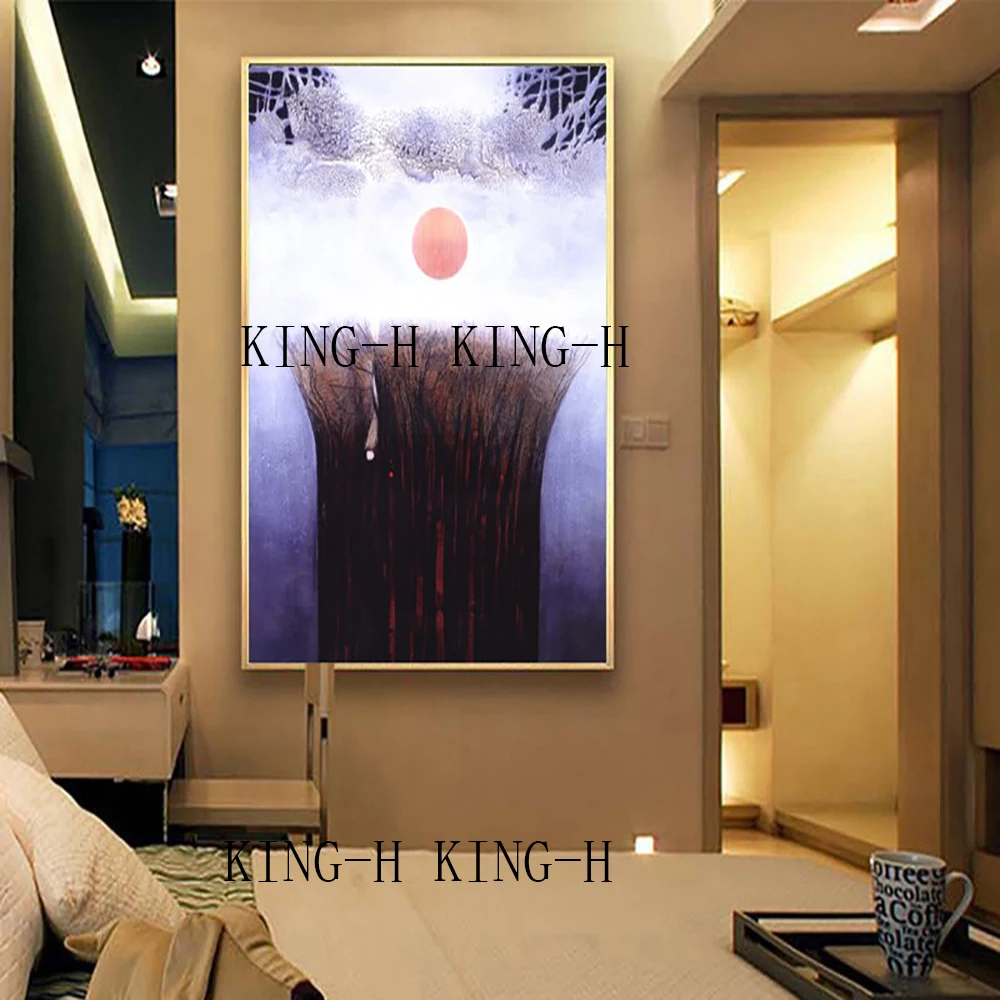 Японское крепление Fuji пейзаж акриловая масляная живопись ручная работа картина