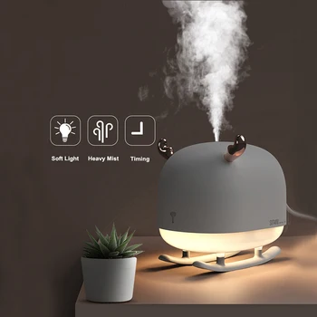 

Ultrasonic Air Humidifier Sled Deer Essential Oil Diffuser Warm Night Light USB Aromatherapy Air Purifier Cool Mist Home Office