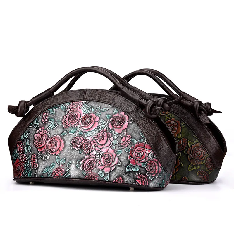 

European and American Fashion New Leather Women's Bag Retro One-shoulder Slant Edgy Handbag