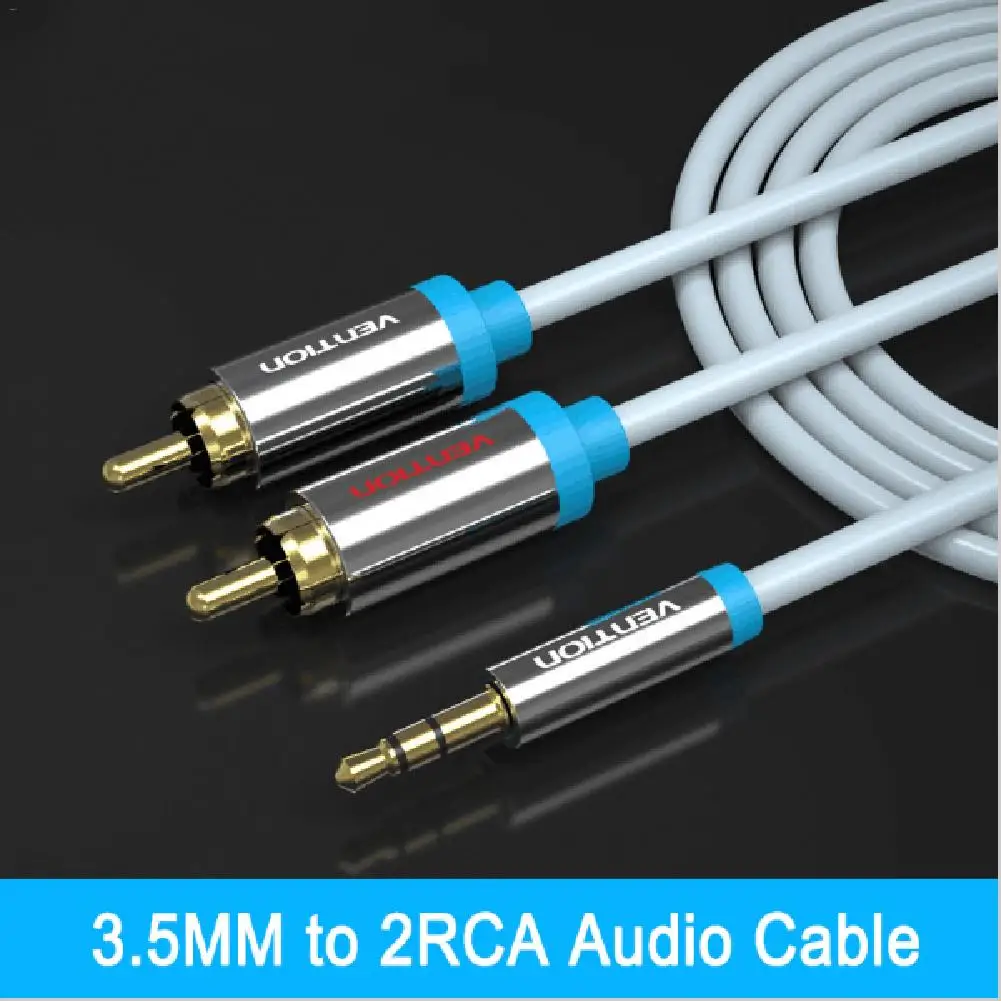 3,5 мм стерео разъем для 2RCA мужской аудио кабель фольга+ Плетеный экранированный для компьютера ТВ-динамики усилитель 1 м 1,5 м 3 м