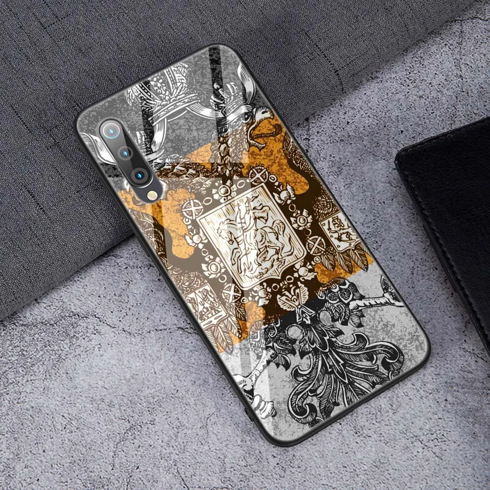 Россия герб двуглавый орел закаленное стекло мягкий чехол для Xiaomi Redmi Note 5 6 7 Pro mi A1 A2 8 Lite 9 F1 - Цвет: TG1