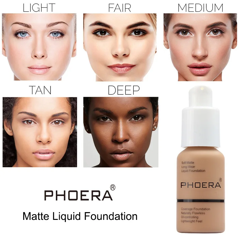 

PHOERA 30ml Soft 24 hours Long Wear Matte Oil Control Liquid Foundatiom