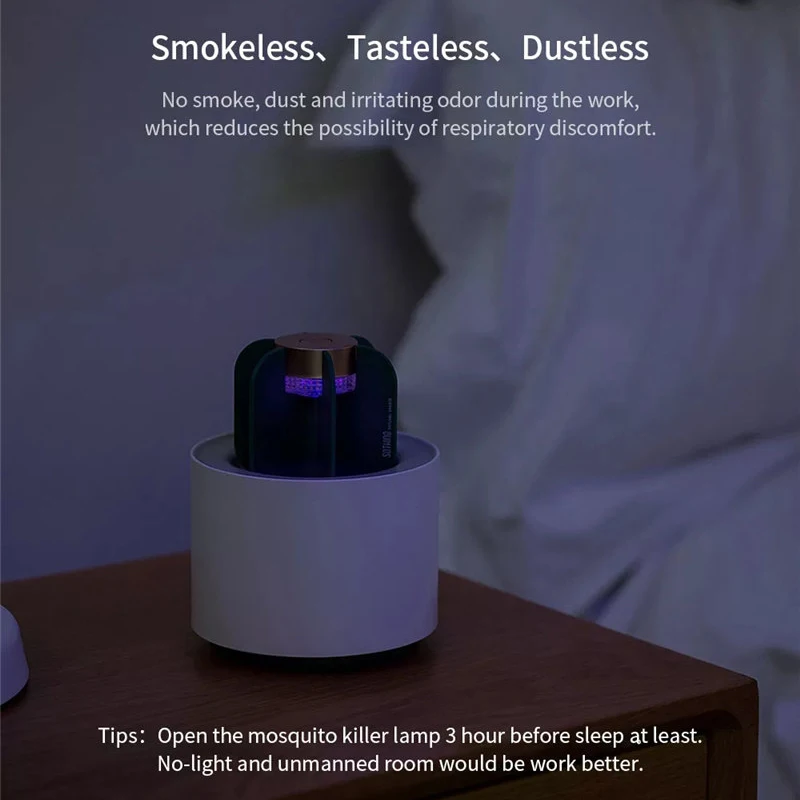 Cena Sothing kaktus Mosquito zabójca światła elektryczny światło UV środek odstraszający komary pułapki bezdymne bezwonny LED do zabijania owadów lampa