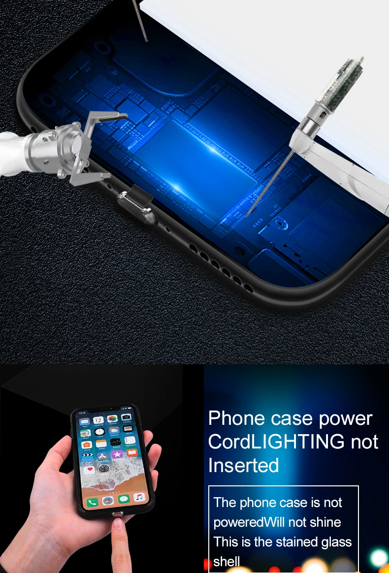 Чехол Marvel iron man для iPhone XS MAX XR X 6 7 8 6S Plus, светодиодный фонарик, напоминание о входящем светящемся стекле