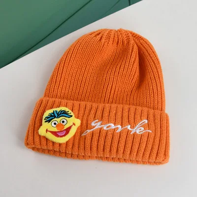 Orange Вязаный для новорожденных шляпа для маленьких девочек и мальчиков, милые зимние шапки для девочек, теплые толстые шапки, Детские шапочки, шапка для детей 1-8 лет GH701 - Цвет: Orange