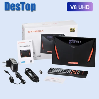 

Gtmedia V8 UHD DVB-S2/S2X DVB-T2 DVB-C ATSC-C ISDBT Built WiFi satellite receiver VS V8X V8 NOVA pro2 V7S T2-MI with DHL free