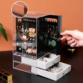 

Acrylic Drawer Earrings Jewelry Display Holder Cosmetics Storage Box Container