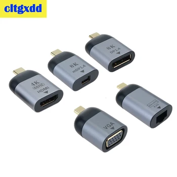 

Video Cable Converter Connector USB-C Male to HDMI mini DisplayPort VGA RJ45 Female Jack USB C to Ethernet LAN Network Adapter