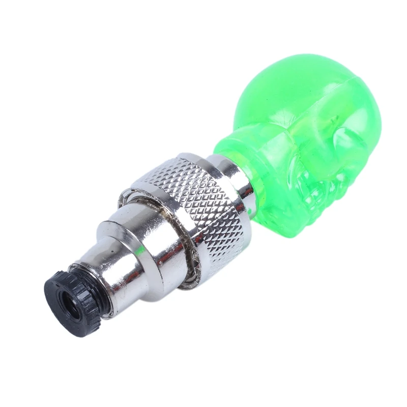 2X колпачок клапана на колесе шин светодиодный светильник лампа для мотоцикла велосипед автомобиль, зеленый