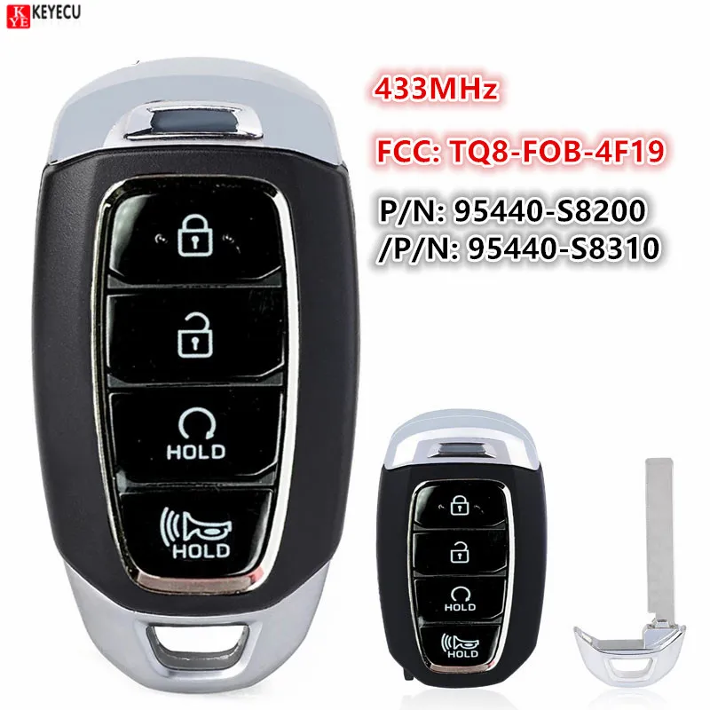 KEYECU 433MHz 95440-S8200 / 95440-S8310 безключевая фотография для Hyundai Palisade Santa Fe 2019 2020 2021 |
