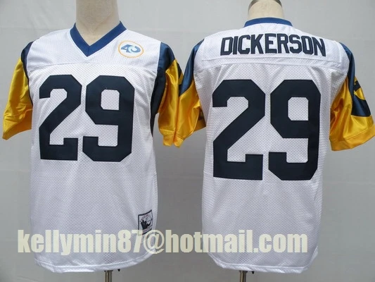 Красный Stitiched, Los Angel, Jack Youngblood, Eric, Marshall Faulk, Kurt Warner, Throwback для мужчин Джерси - Цвет: Красный