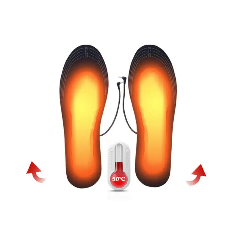 Full foot heat SFIT Электрический нагрев батареи 50 градусов теплые вставки обуви с подогревом стельки 4,5 в батареи Электрический Подогрев ног обувь стелька Горячая - Цвет: Full foot heat