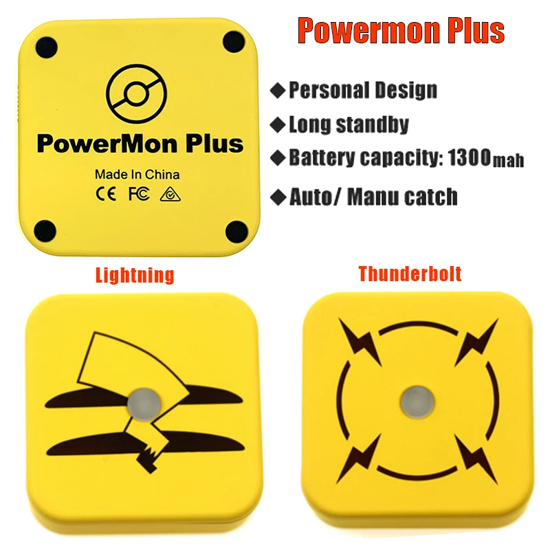 

Game Accessories Bluetooth Rechargeable Adjustable Auto Catch Powermon for Nintend Switch Pokemon Go Plus Interactive Toy